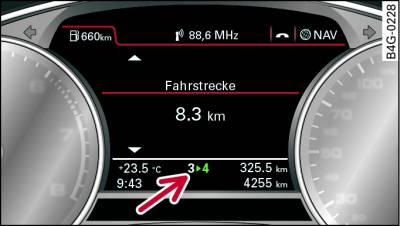 Display: sistema di assistenza cambio marce